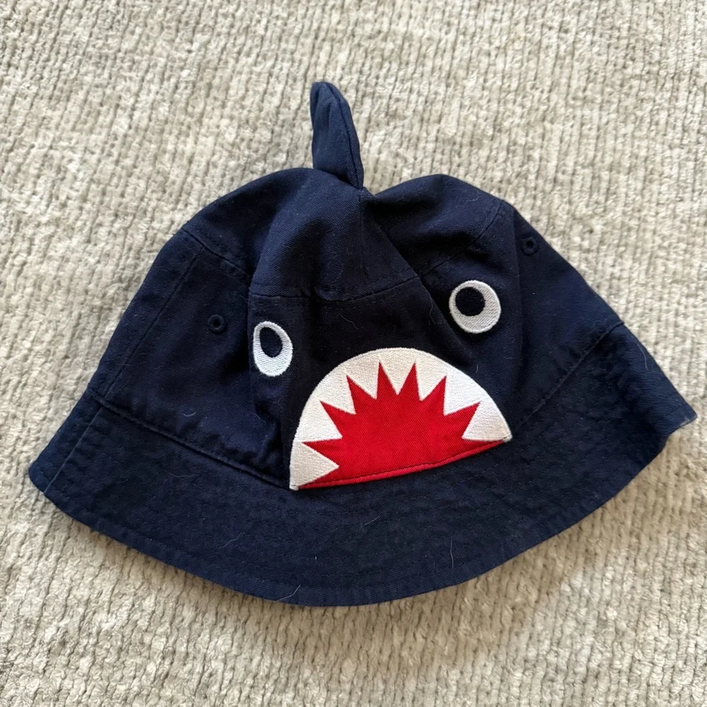Gymboree Shark Bucket Hat Navy‎ Blue Cotton 2T–3T